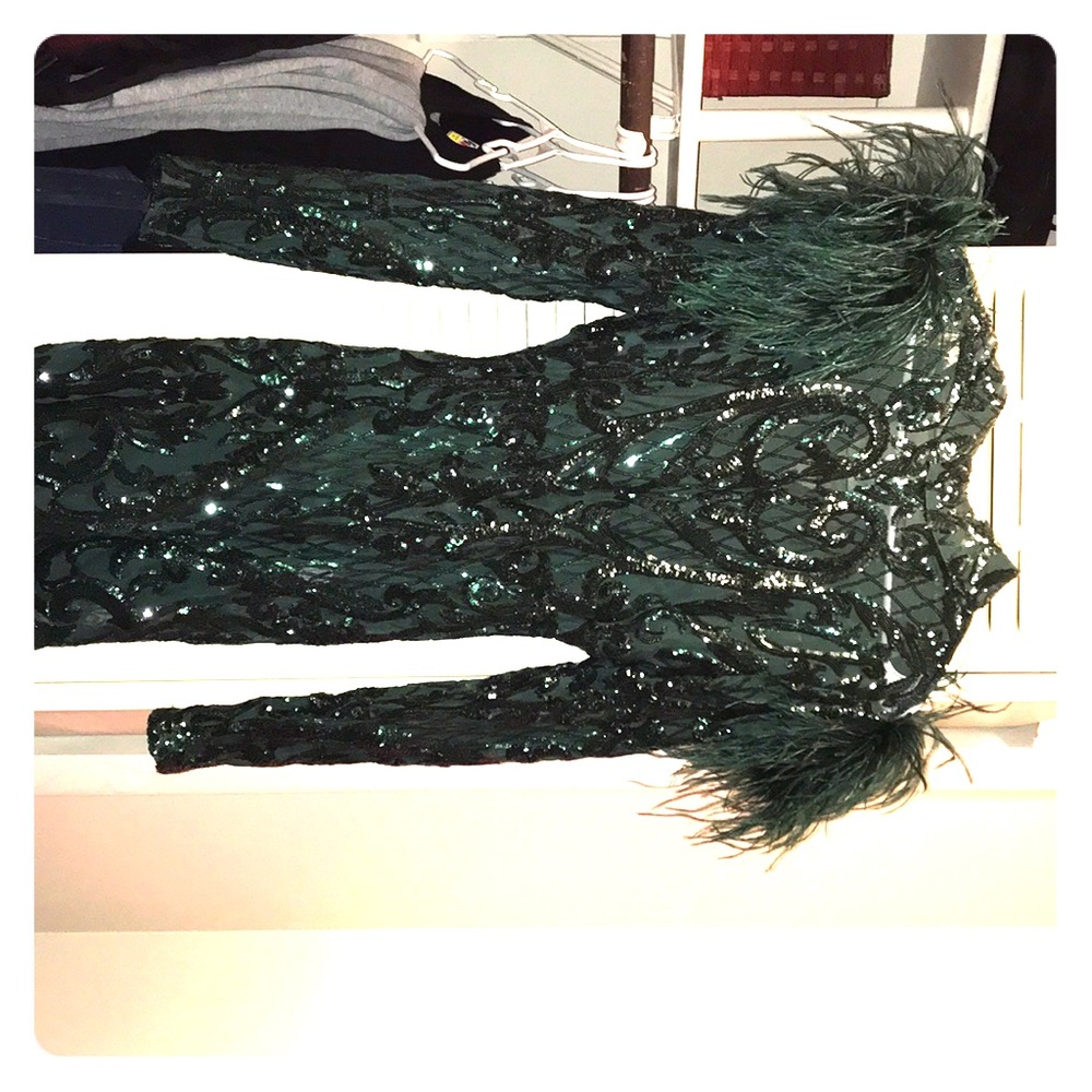Green Sequins Dress